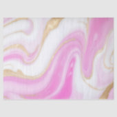 抽象的なピンクホワイトゴールドラメ大理石渦巻き 薄葉紙 (正面)