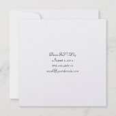 抽象的なピンク ブルー グレー 花の結婚式後 招待状 (裏面)