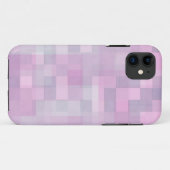抽象的なピンク 白 グレー モザイク パターン Case-Mate iPhoneケース (裏面(横))
