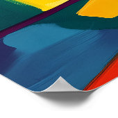 抽象的なファウビズム表現のカラフルなアムステルダム運河シーン ポスター (角)