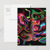 抽象的なファンキー90 ポストカード (正面/裏面)