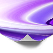 抽象的なファンタジーの虹の芸術、紫の雪の夢 ポスター (角)