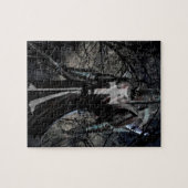 抽象的なファンタジーの黒騎士のペスト ジグソーパズル (横)