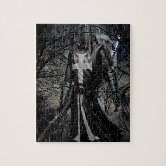 抽象的なファンタジーの黒騎士のペスト ジグソーパズル (縦)