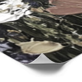 抽象的なファームハウス風景のニュートラルアート ポスター (角)