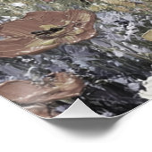 抽象的なファームハウス風景 ニュートラルアート ポスター (コーナー)