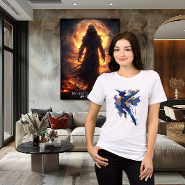 抽象的なフィギュアスケーター|流れるインクの水彩 トライブレンドTシャツ