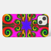 抽象的なフェニックスの花のフラクタル iPhoneケース (裏面横)