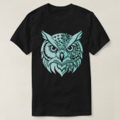抽象的なフクロウの個性 | シンボリック・オブザーバー・モダン Tシャツ (デザイン正面)