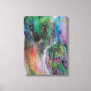 抽象的なフクロウの絵画 キャンバスプリント