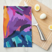 抽象的なフクロウ キッチンタオル (四つ折り)