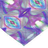 抽象的なフラクタルのすみれ色の幾何学的 ショートテーブルランナー (コーナー)