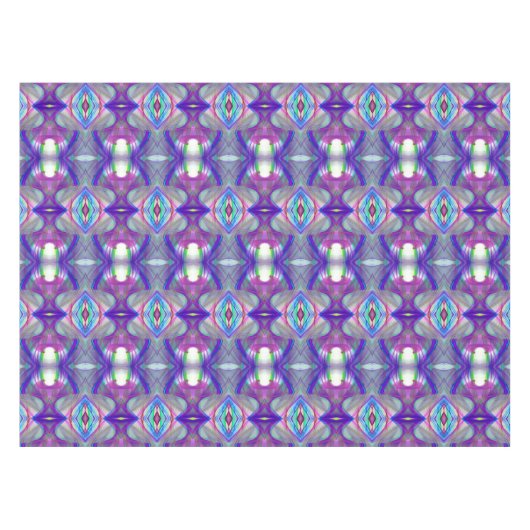 抽象的なフラクタルは幾何学的振ります テーブルクロス (正面(横))