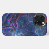 抽象的なフラクタル星雲と幾何学的な変形 iPhoneケース (裏面横)