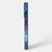 抽象的なフラクタル星雲と幾何学的な変形 iPhoneケース (左側面)