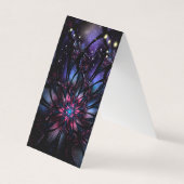 抽象的なフラクタル花のデザイン 名刺 (正面)