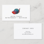 抽象的なフルーツの透明なイメージ 名刺 (正面/裏面)