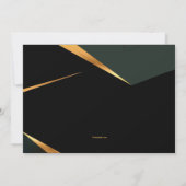 抽象的なフレームの横の写真の卒業の招待 招待状 (裏面)