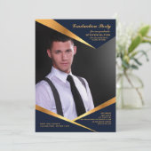 抽象的なフレームの縦の写真の招待状 招待状 (スタンド正面)