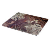 抽象的なブラウンの花柄デザイン1 カッティングボード (角)