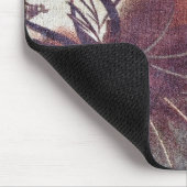 抽象的なブラウンの花柄デザイン1 マウスパッド (コーナー)