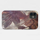 抽象的なブラウンの花柄デザイン 1 Case-Mate iPhoneケース (裏面(横))