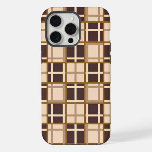 抽象的なブラウン系のiPhone 15 Pro Maxケース iPhoneケース (裏面)