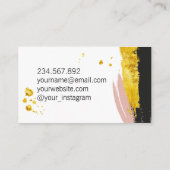 抽象的なブラシの打撃の名刺 名刺 (裏面)