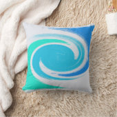 抽象的なブラシの打撃の渦巻の質 クッション (ブランケット)