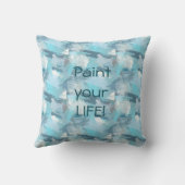 抽象的なブラシはパターン。.text.をなでます クッション (裏面)