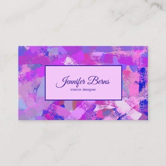 抽象的なブラシはtexure.をなでます 名刺 (正面)