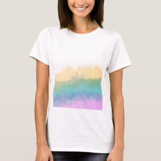 抽象的なブラシストローク レインボー 水彩 Tシャツ