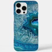 抽象的なブルージオライトアゲートクリスタルストーンアートデザイン Case-Mate iPhoneケース (裏面)