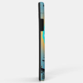 抽象的なブルー・ターコイズ・オレンジのフラクタルアート螺旋 Case-Mate iPhoneケース (裏面/右)