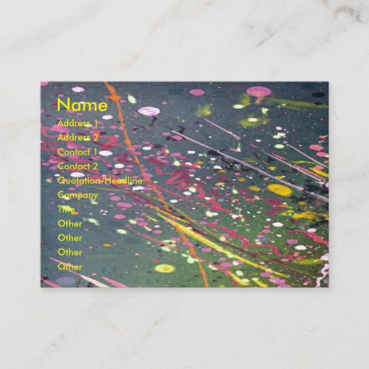 抽象的なプロフィールカード 名刺 (正面)