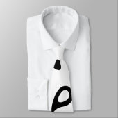 抽象的なペイズリーの白黒タイ ネクタイ (タイ)