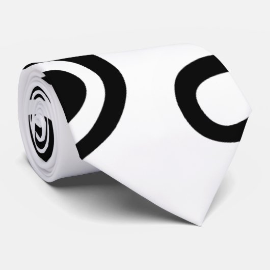 抽象的なペイズリーの白黒タイ ネクタイ (ロール)