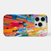 抽象的なペイントカラー モダンアートデザイン iPhoneケース (裏面横)