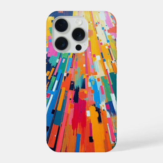 抽象的なペイントカラー モダンアートデザイン iPhoneケース (裏面)