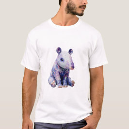 抽象的なペーパークイルの紫のタペストリー メンズ Tシャツ