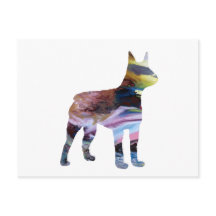 抽象的なボストンテリアのシルエット