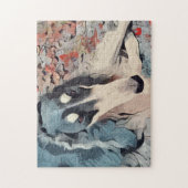 抽象的なボルゾイの肖像 ジグソーパズル (縦)