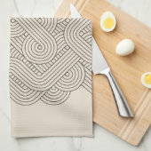 抽象的なボーダー キッチンタオル (四つ折り)