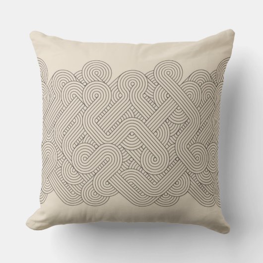 抽象的なボーダー クッション (正面)