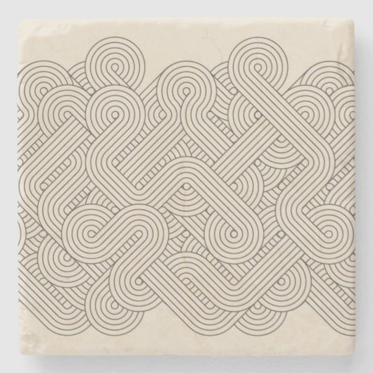 抽象的なボーダー ストーンコースター (正面)