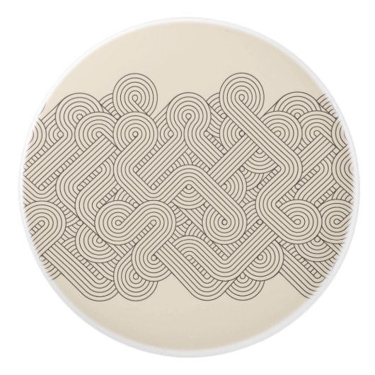 抽象的なボーダー セラミックノブ (正面)