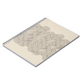 抽象的なボーダー ノートブック (左側)