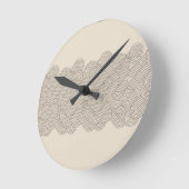 抽象的なボーダー ラウンド壁時計 (傾斜)