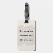 抽象的なボーダー ラゲッジタグ (裏面縦)