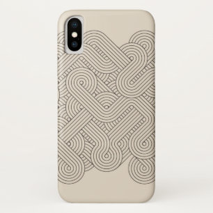 抽象的なボーダー iPhone X ケース